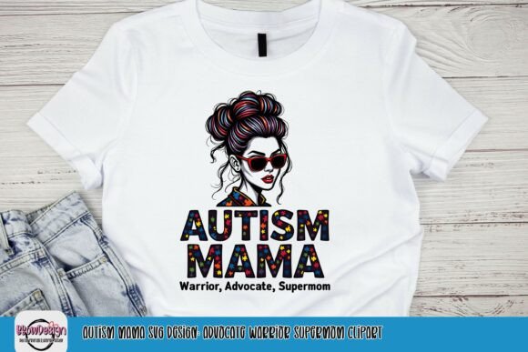 Autism Mama PNG Design: A Tribute to Strength