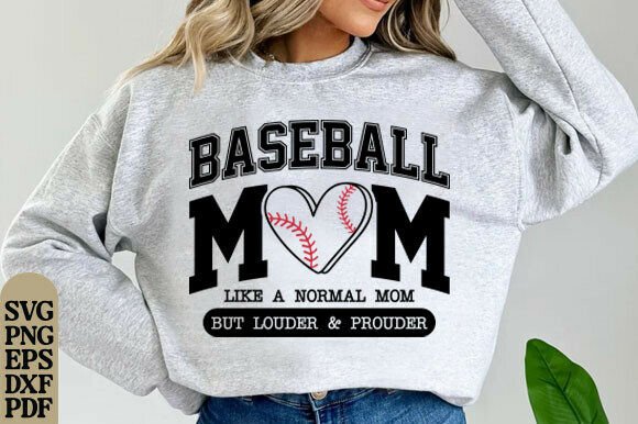 Baseball Mom PNG Distressed Varsity SVG