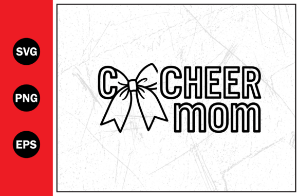 Cheer Mom Elegant Ribbon Bow: A Stylish Embroidery Choice