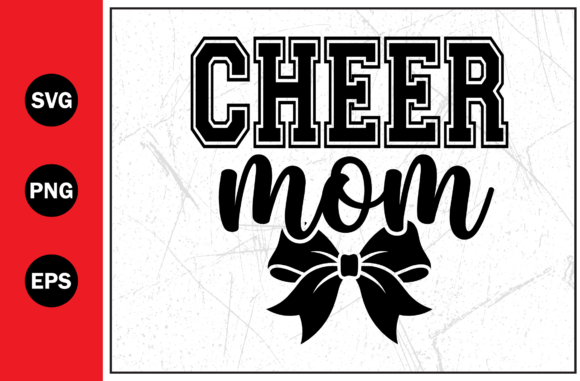 Cheer Mom Sports Ribbon Bow Quotes Svg