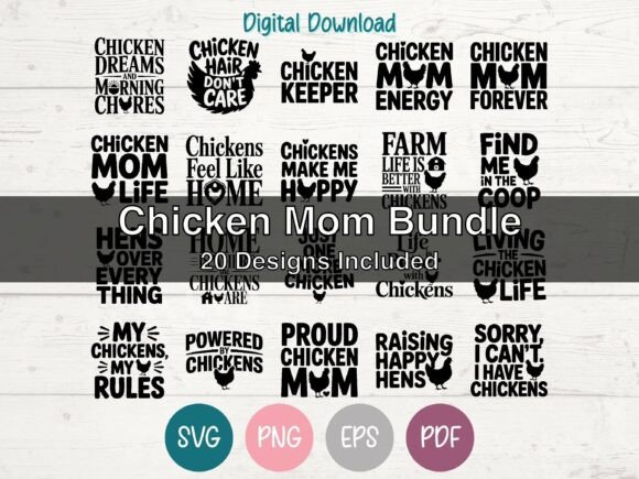 Chicken Mom Bundle: A Versatile Design for Makers