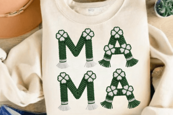 Faux Yarn Lucky Mama PNG for St. Patrick's Day