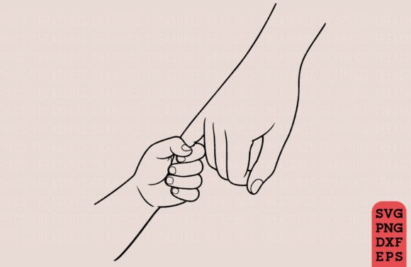 Mom and Child Hand: A Heartfelt Embroidery Design