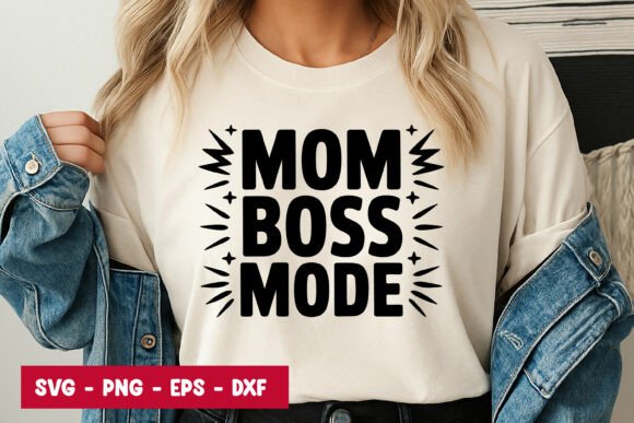 Mom Boss Mode Typography SVG PNG Review