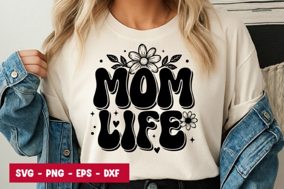 Mom Life Floral Typography SVG PNG Review