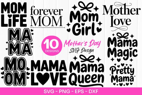 Mom Life Quotes for Mother's Day Embroidery