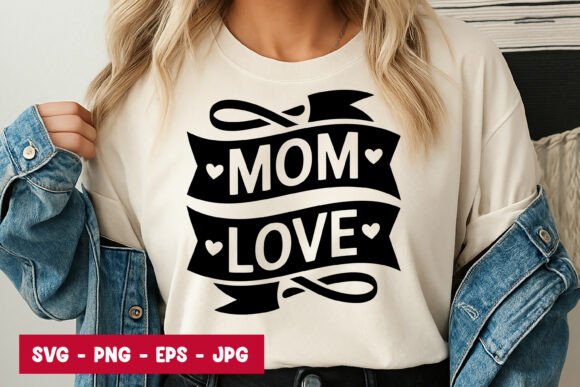 Mom Love Vintage Typography SVG PNG Review