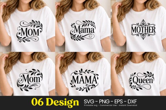 Mom Mama Classic Frame Quotes SVG PNG