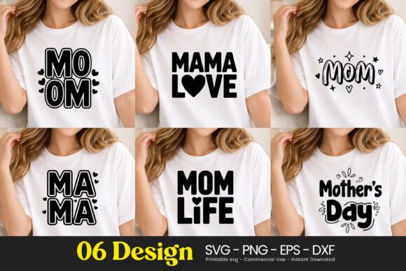 Mom Mama Letter Style Quotes for Embroidery