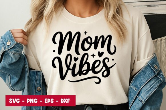 Mom Vibes Script Typography SVG PNG Review