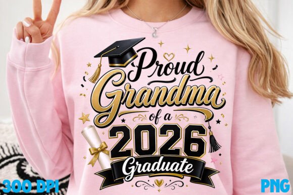 Proud Grandma of a 2026 Graduate SVG PNG