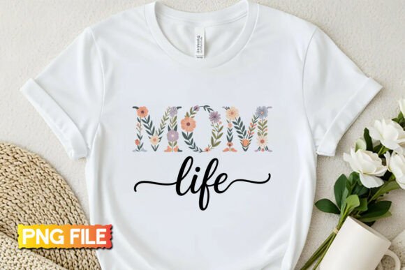 Retro Floral Mom Life Png: A Versatile Design for Embroiderers