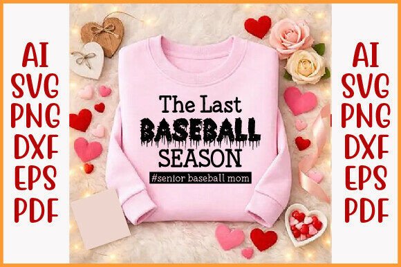 Senior Baseball Mom PNG for Last Season