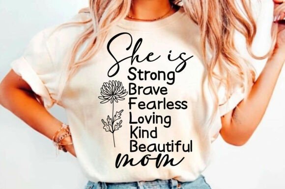 She is My Mom Strong Fearless Brave SVG